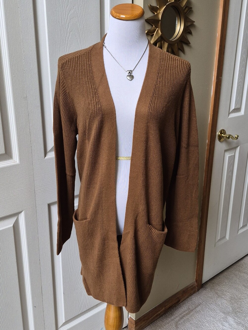 Old Navy Open-Front Cardigan Sweater - Cognac Brown